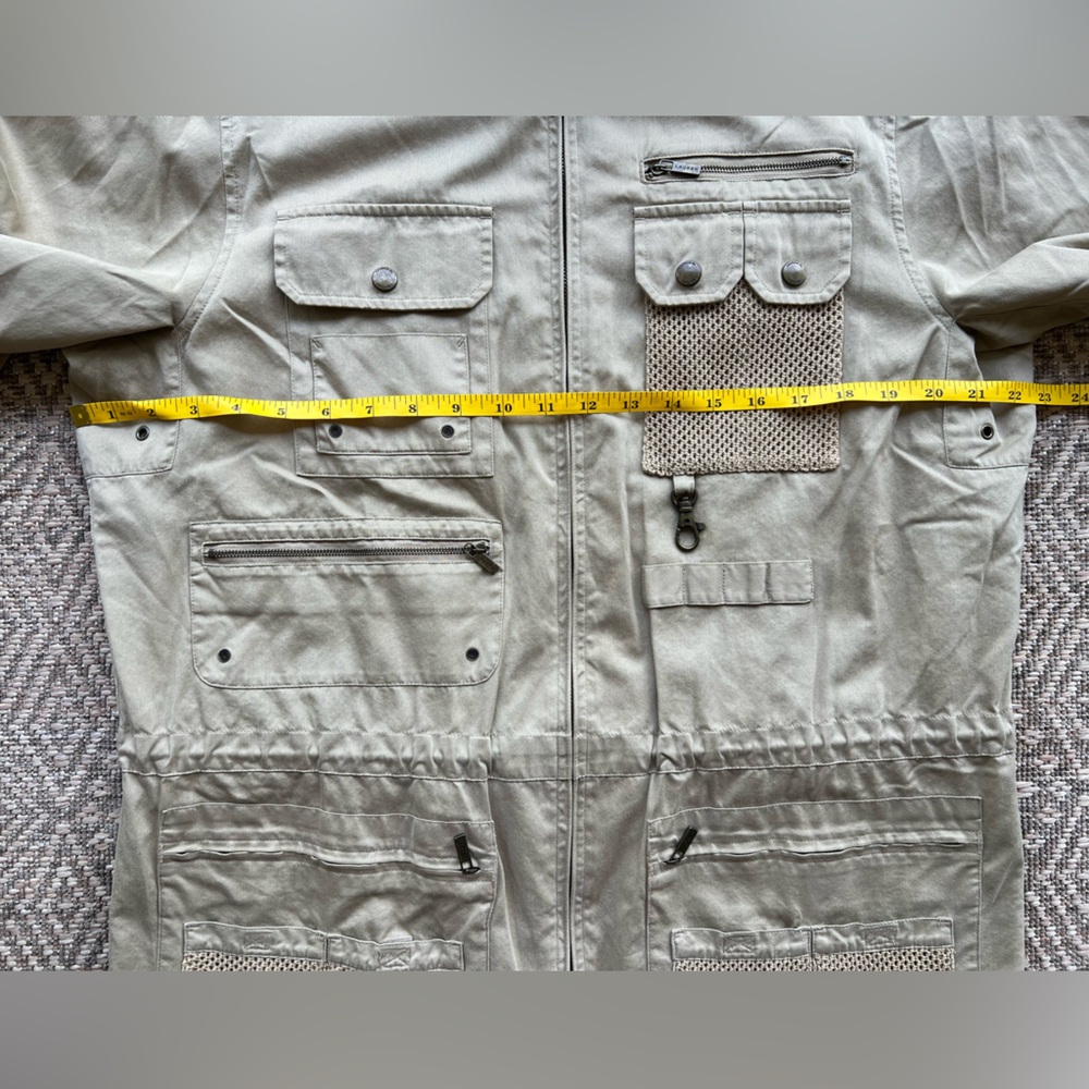 Ralph Lauren 1990 Safari Outfitters Khaki Bush Jacket Mesh Lined Women M Vintage - Picture 3 of 11